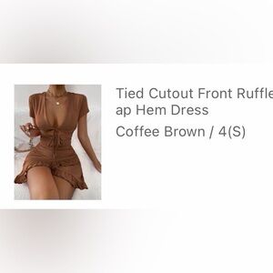 SHEIN Brown Ruched Dress